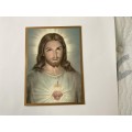 Red rose photo frame - With Sacred Heart of Jesus Picture