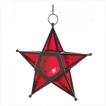 Red glass star lantern