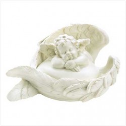 Nesting cherub keepsake box