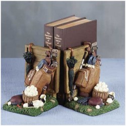 Golfer bookends - alabastrite