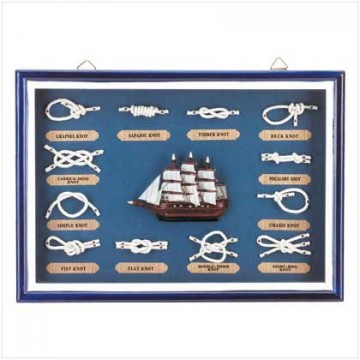 Wood nautical shadow box