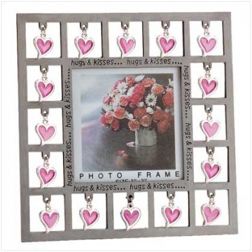 Pewter frame-hugs & kisses - 3 x 3