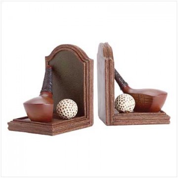 Golf desk bookends