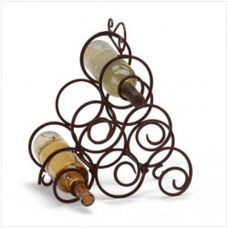 Wrought iron swirl wine rack