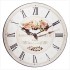 Wood floral wall clock