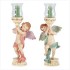 Cherubs glass votive holders