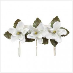 Magnolia clothes hook wall plaque