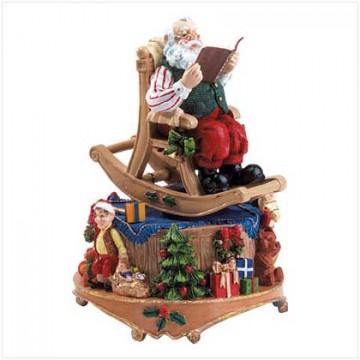 Musical santa reading book