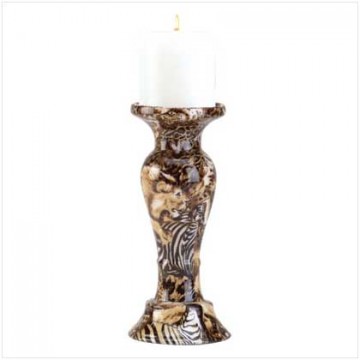 Safari patchwork candle holder