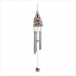 Eagle, flag windchimes