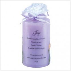 Joy flowers lavendar candle