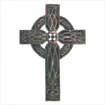 Verdigris celtic cross