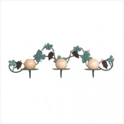 Grapes wall candle holder - metal