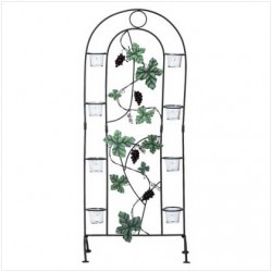 Metal grapes candle screen