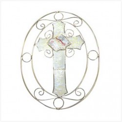 Capiz cross suncatcher